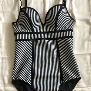 black and white one piece